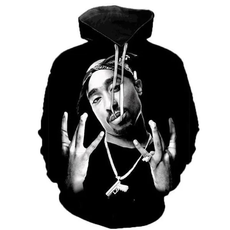 Tupac 3D Print Hoodie