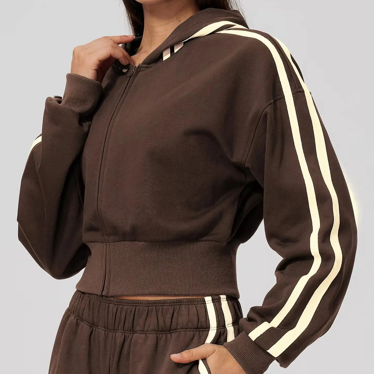 Thickened Hooded Zip Jacket