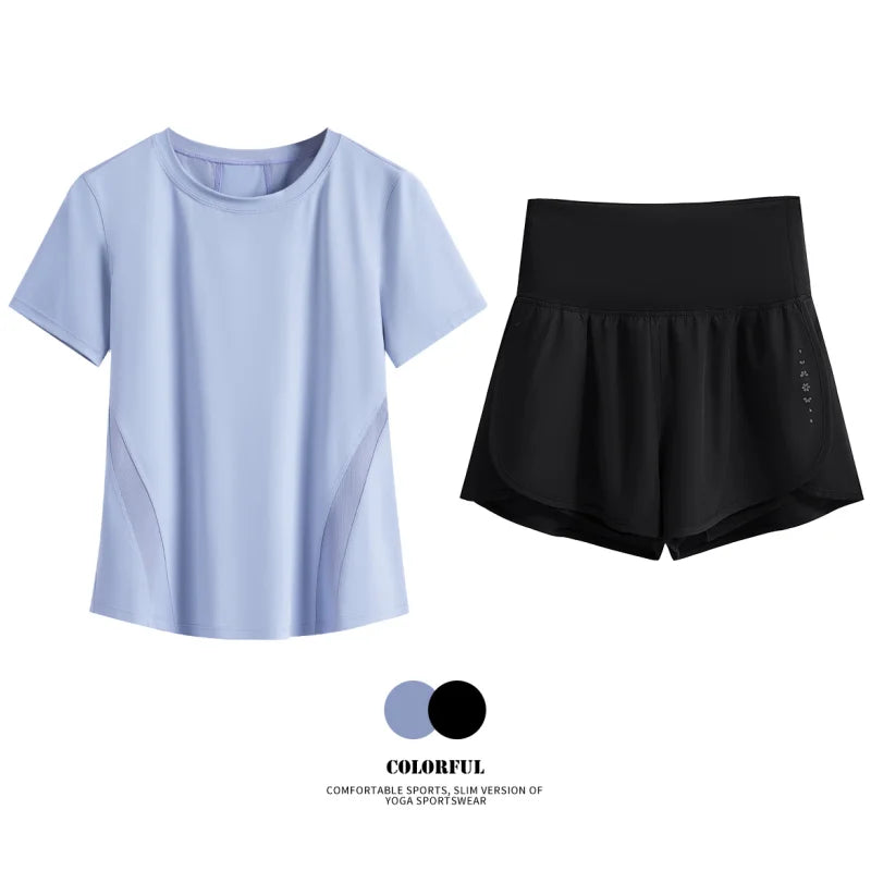 Women Summer Breathable Short Sports Set