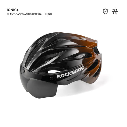 Magnetic Goggle Integrated Road Bike Helmet