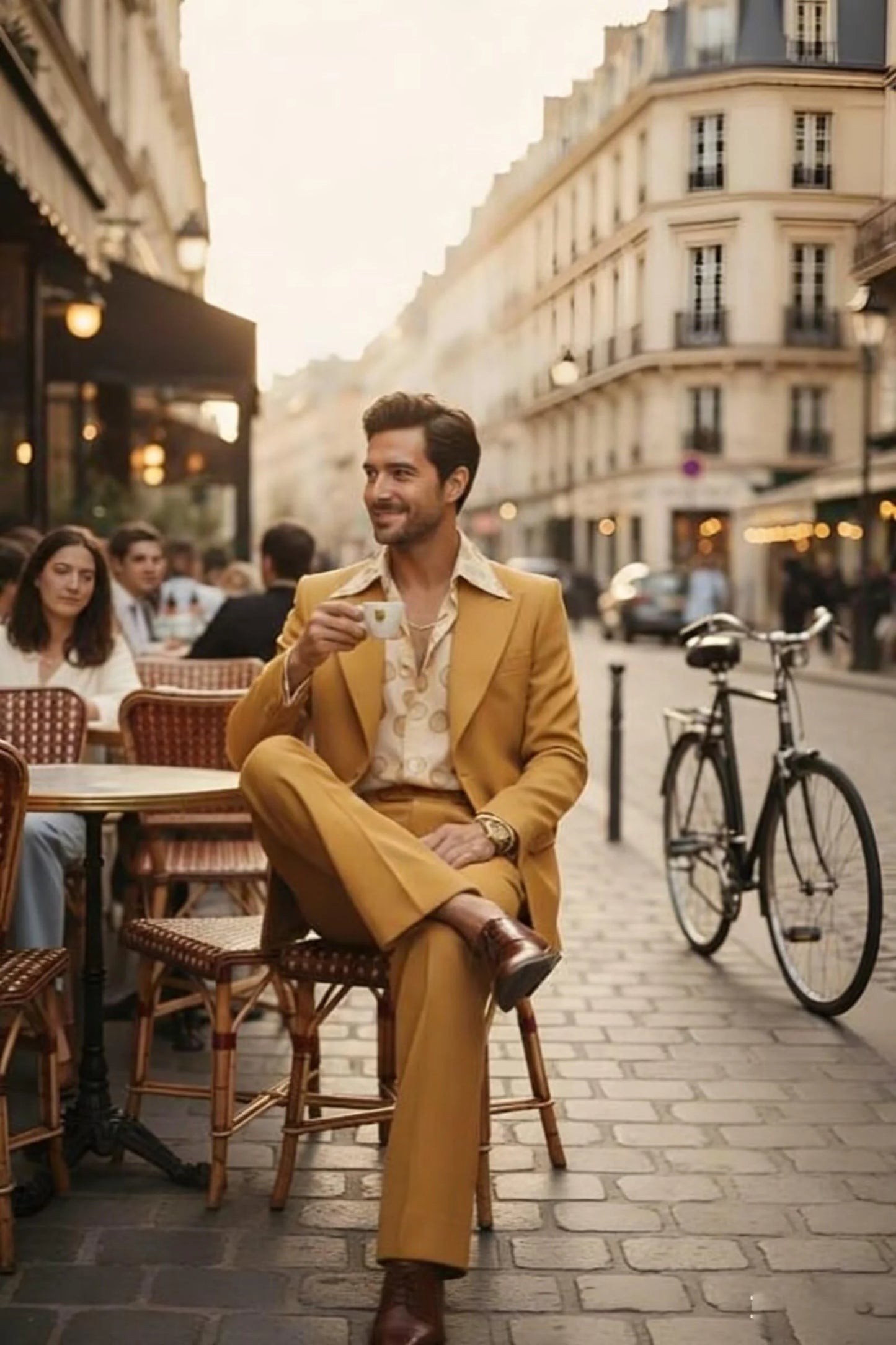Slim Fit Peak Lapel Suit