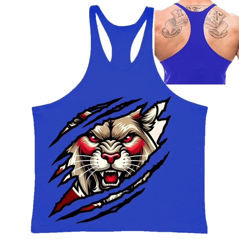 Fierce Panther Graphic Stringer Vest