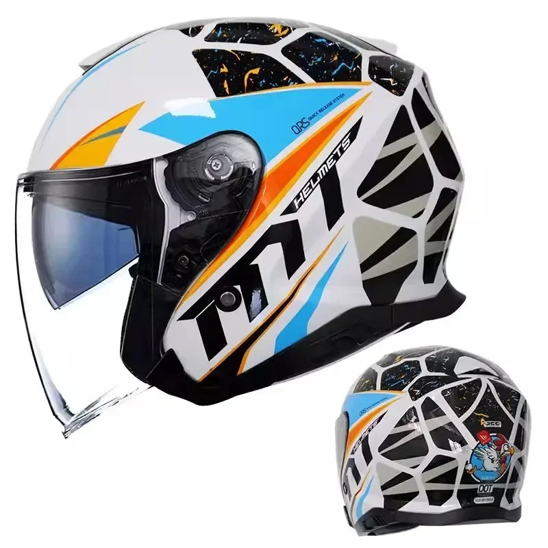 MT Thunder Double-Lens Jet Helmet