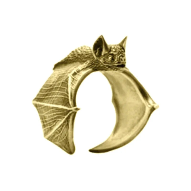 Adjustable Winged Bat Ring