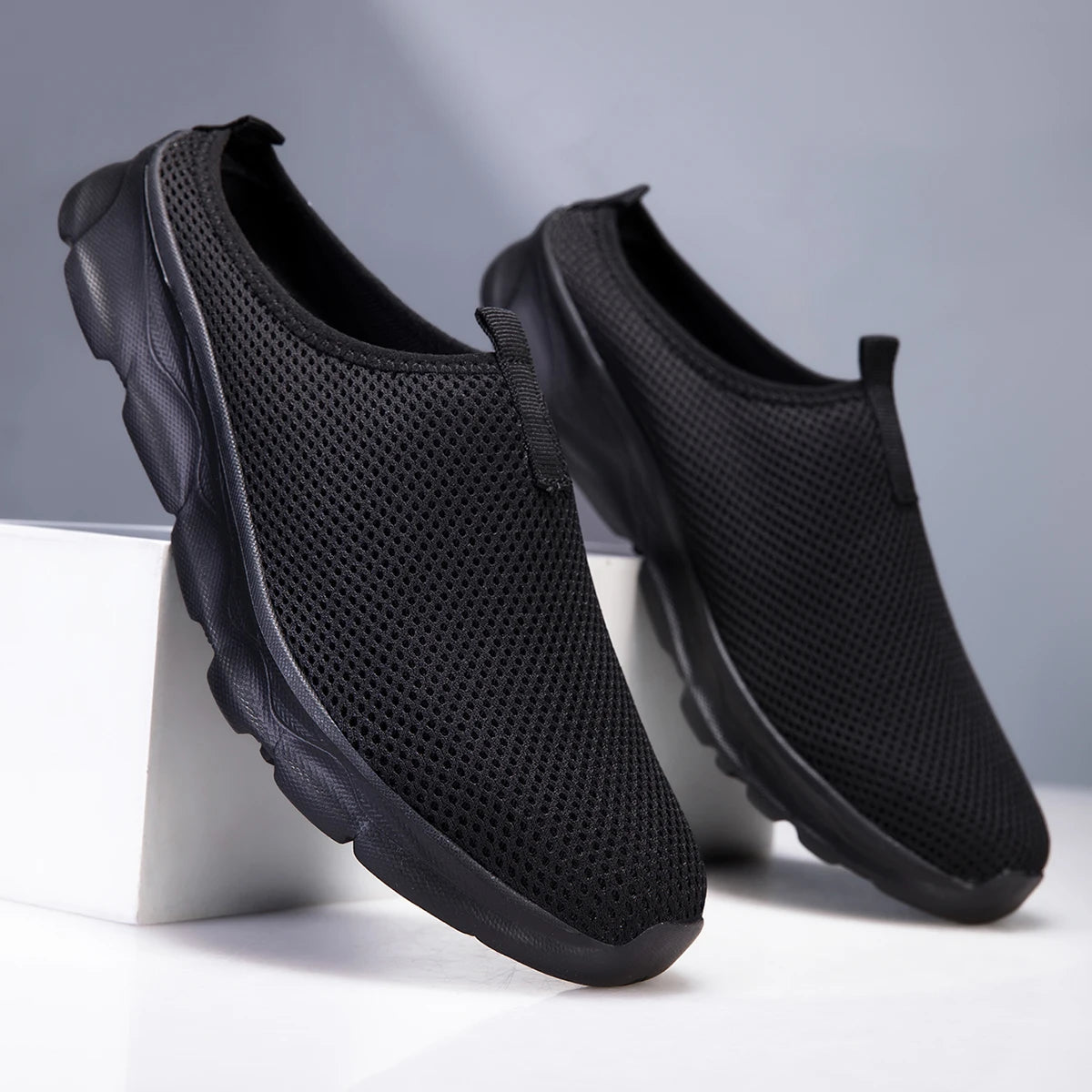 Breathable Mesh Half-Slipper Shoes