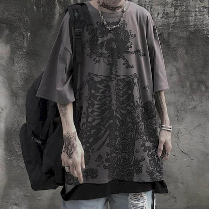 Gothic Skull Cotton T-Shirt