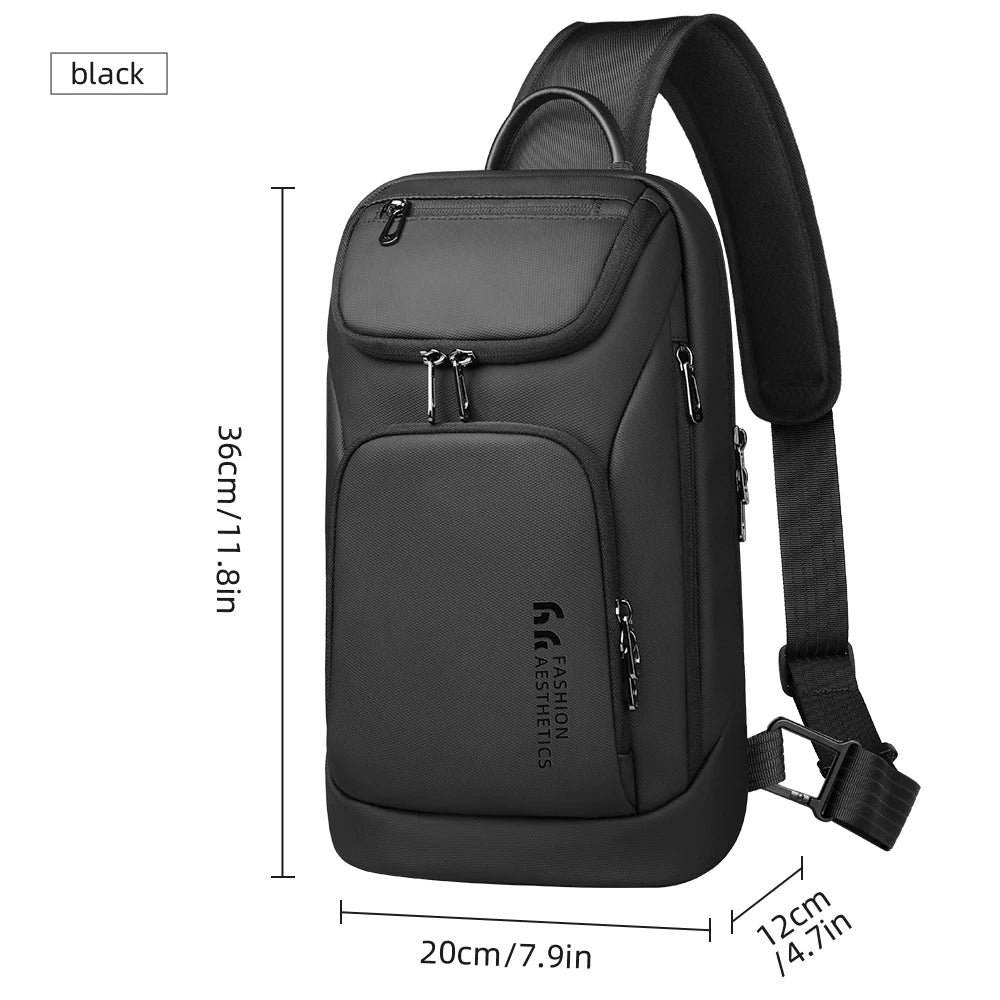 Water-Repellent Oxford Chest Bag