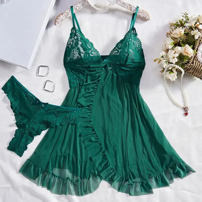 Lace Suspender Set