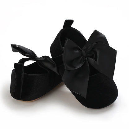 Flannelette Bow Baby Flats