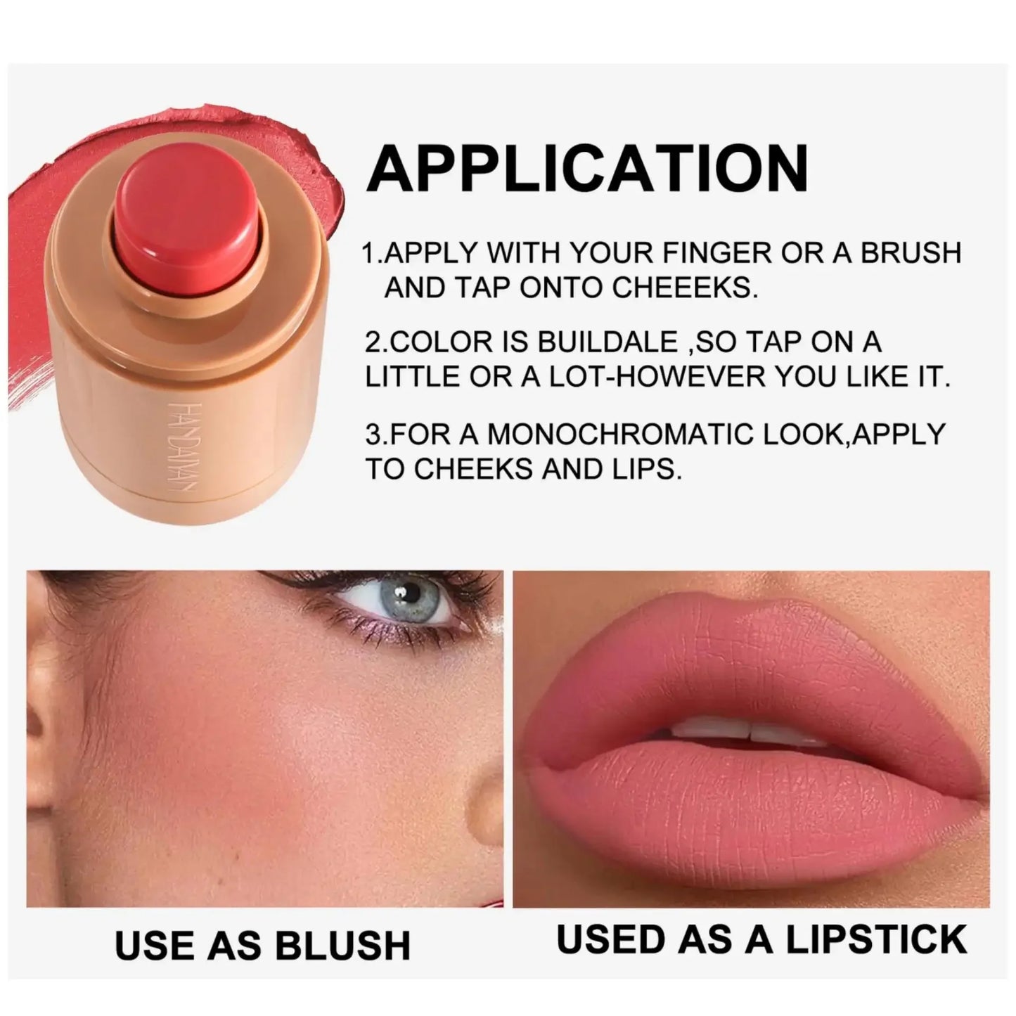 Waterproof Blush Lip Tint Stick