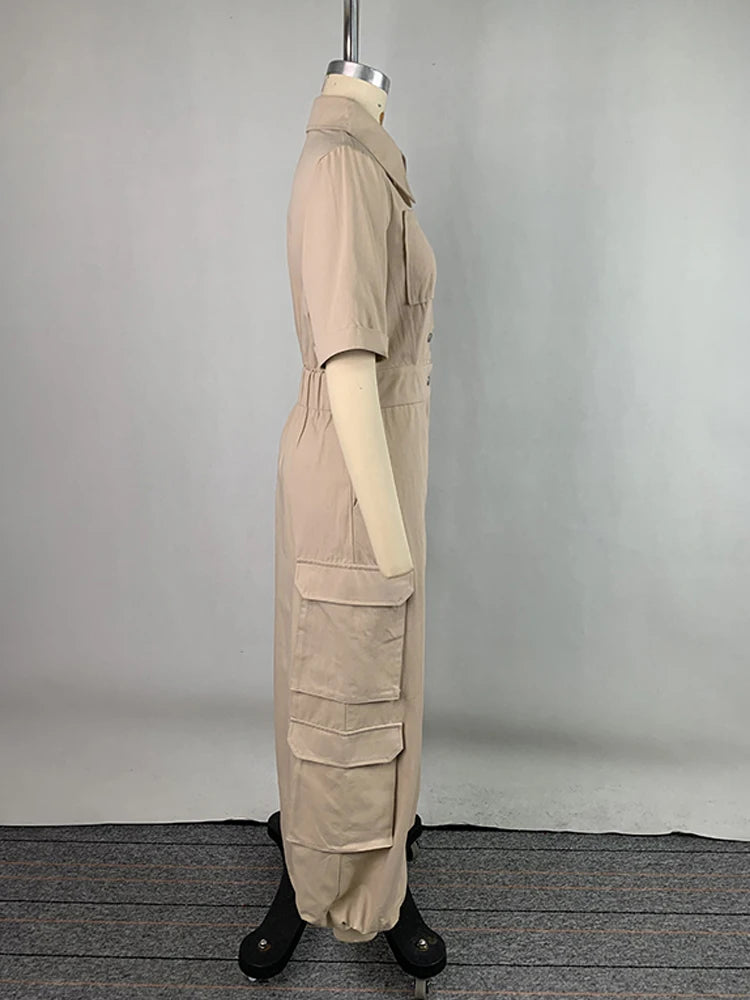 Button Pocket Jumpsuit