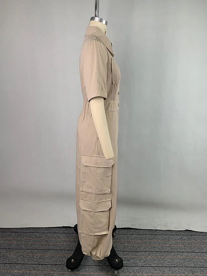 Button Pocket Jumpsuit