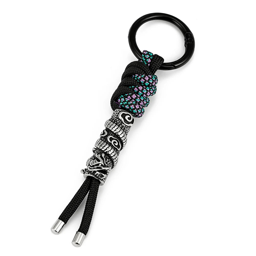 Chinese Dragon Paracord Keychain Handwoven