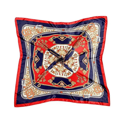 Satin Paisley Square Scarf