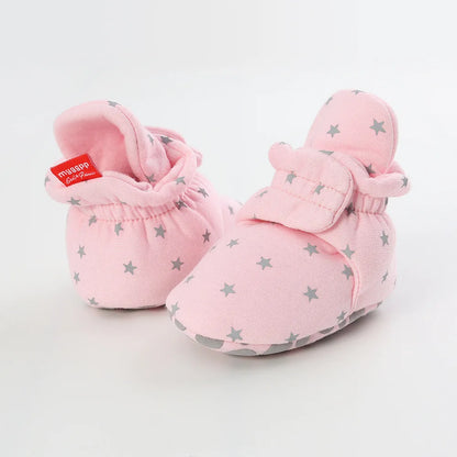 Star Checkered Baby Booties