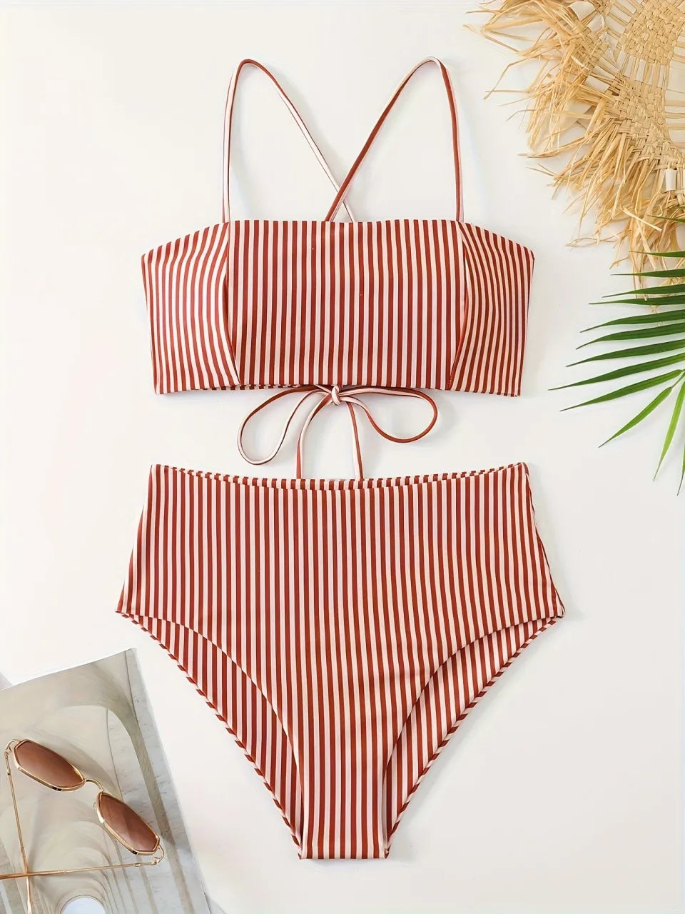 Striped Bandeau Bikini
