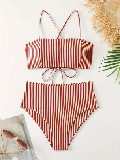 Striped Bandeau Bikini