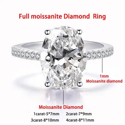 Oval Moissanite Wedding Ring