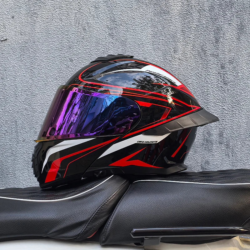 ORZ-B08A Glossy Mecha Racing Helmet