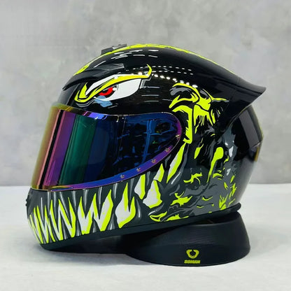 KEAZ Retro Vintage Full-Face Helmet