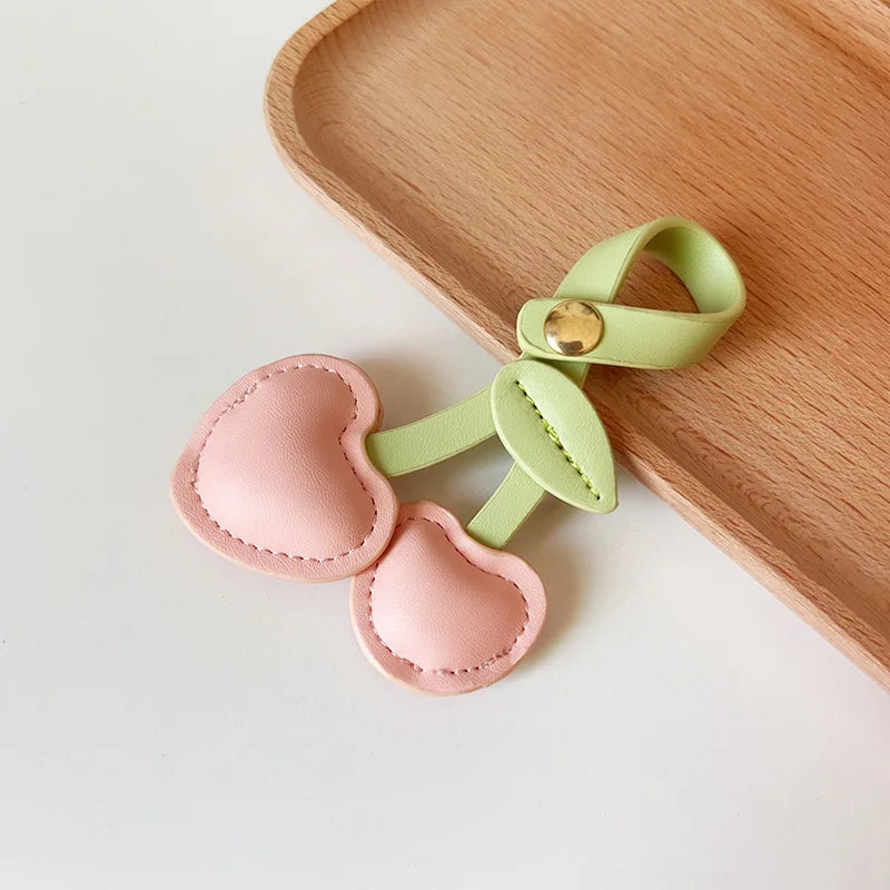 Cute 3D Peach Heart Cherry