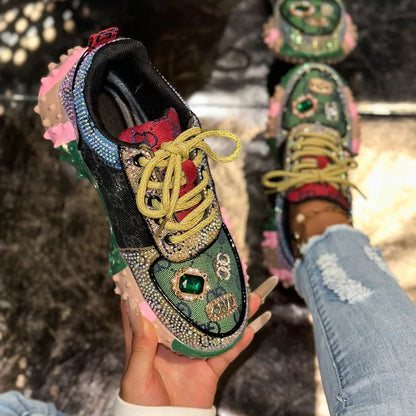 Women’s Rhinestone Platform Sneakers