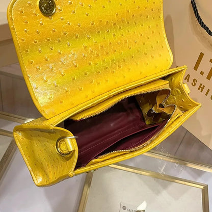Ostrich Pattern Underarm Handbag