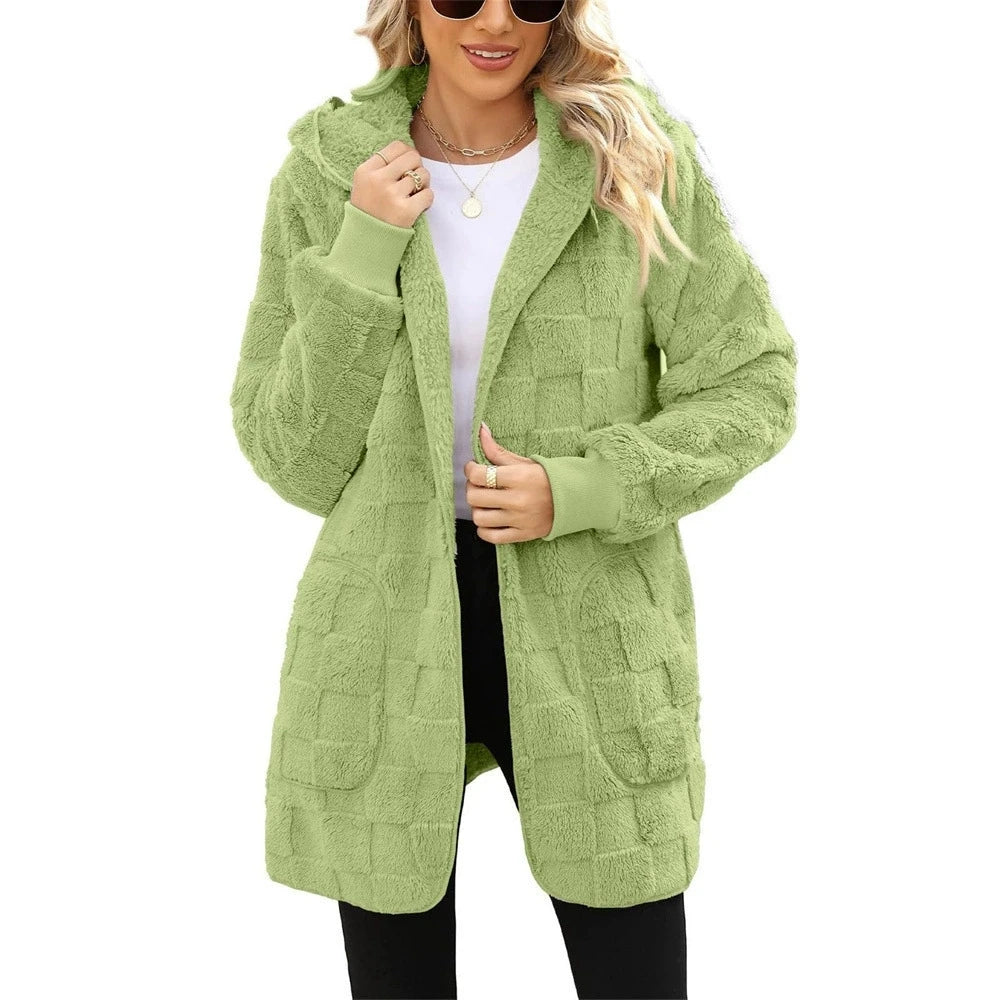 Plush Velvet Cardigan Jacket