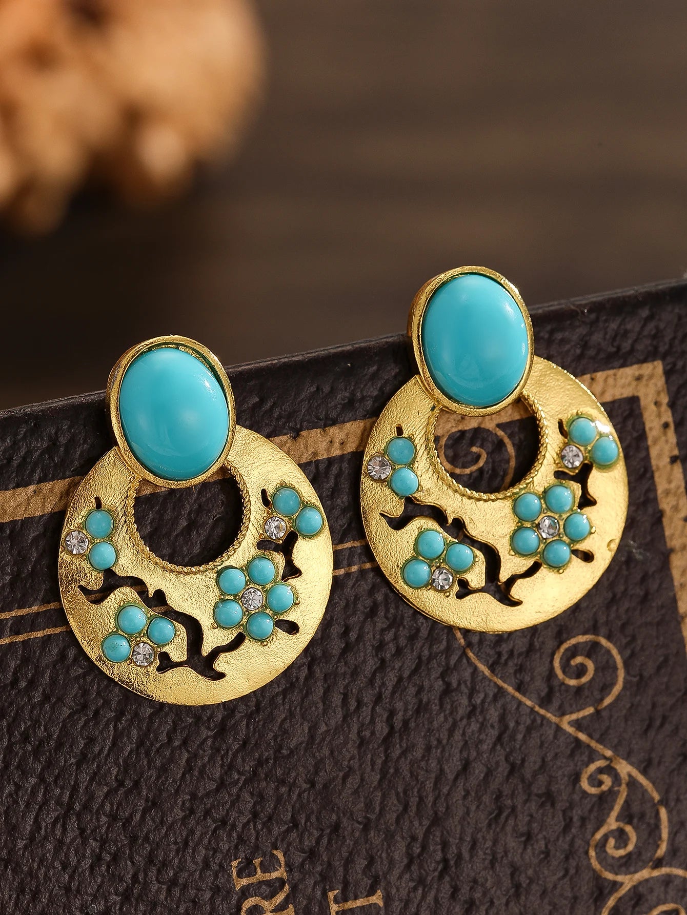 Bohemian Turquoise Drop Earrings