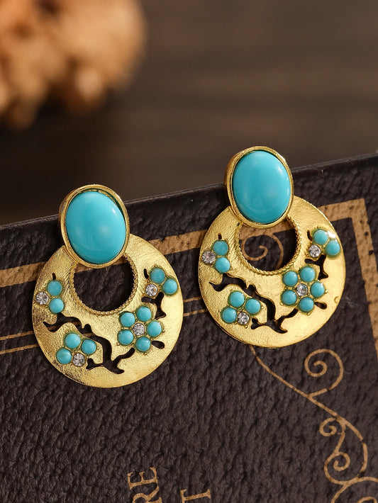 Bohemian Turquoise Drop Earrings