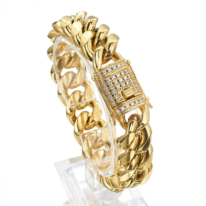 Gold Stainless Steel Chain Bracelet