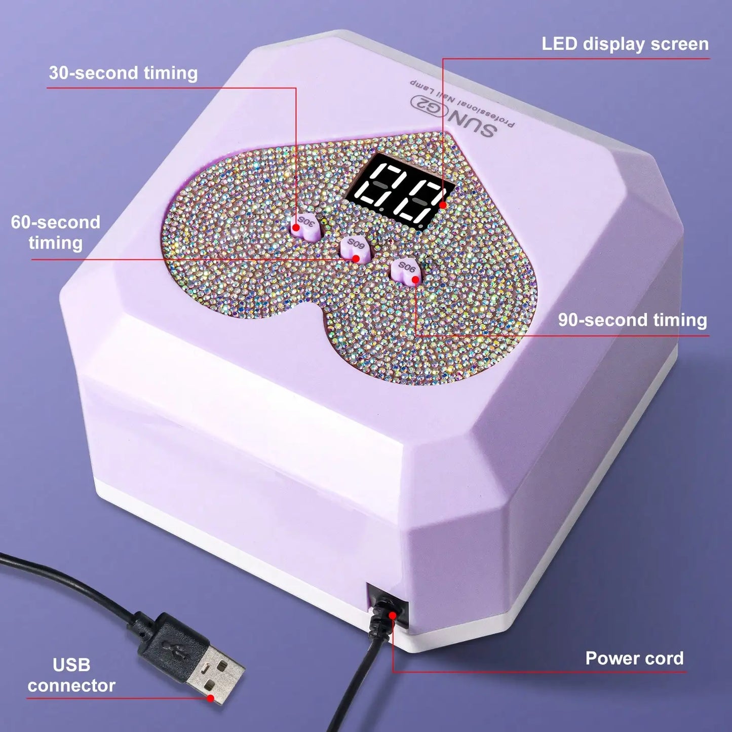 Pink USB Nail Dryer Lamp