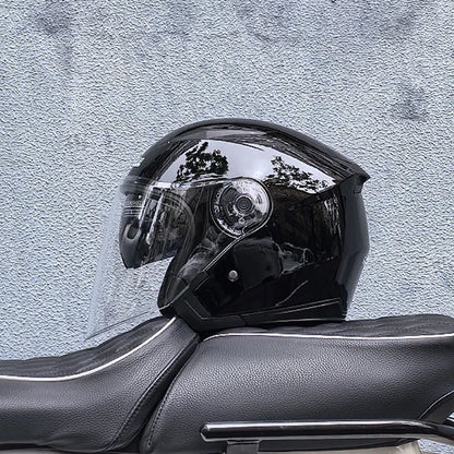 Double-Lens Racing Half Helmet