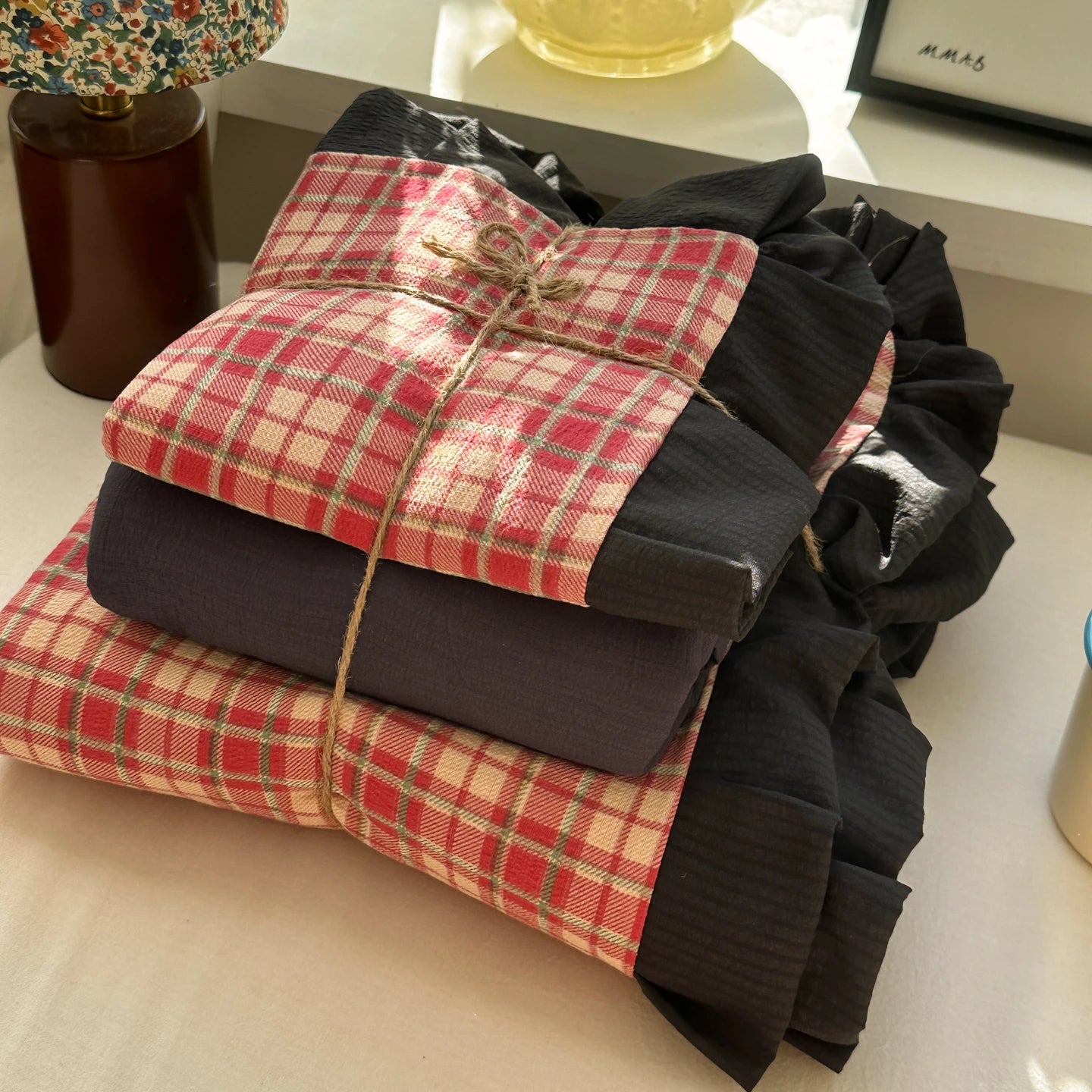 Plaid Bedding Set