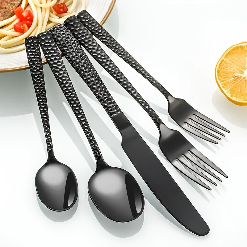 Metal Solid Silverware Set Piece