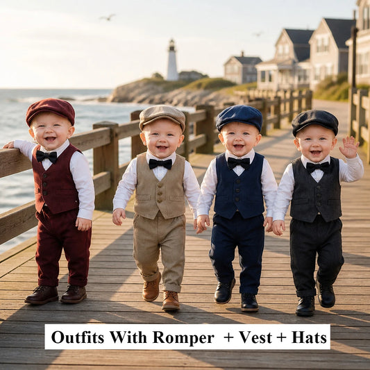Romper, Vest and Hat Set