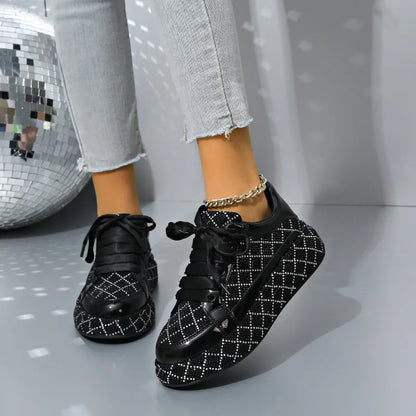 Rhinestone Platform Sneakers