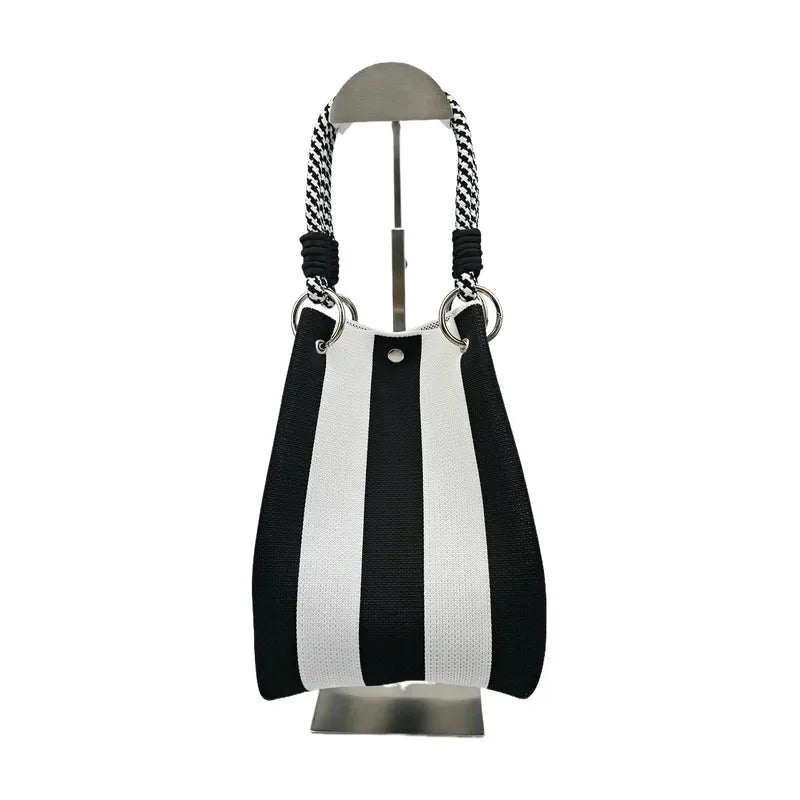 Colorful Stripe Bucket Handbag