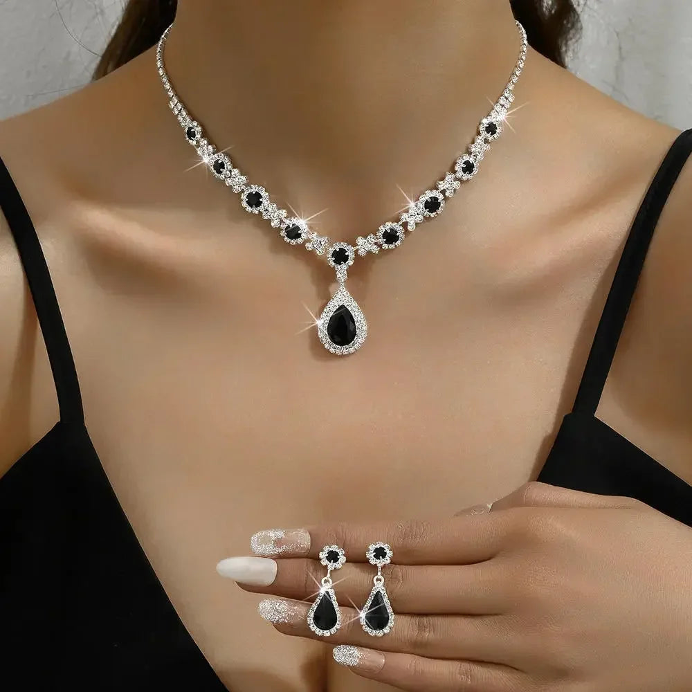 Elegant Rhinestone Jewelry Set