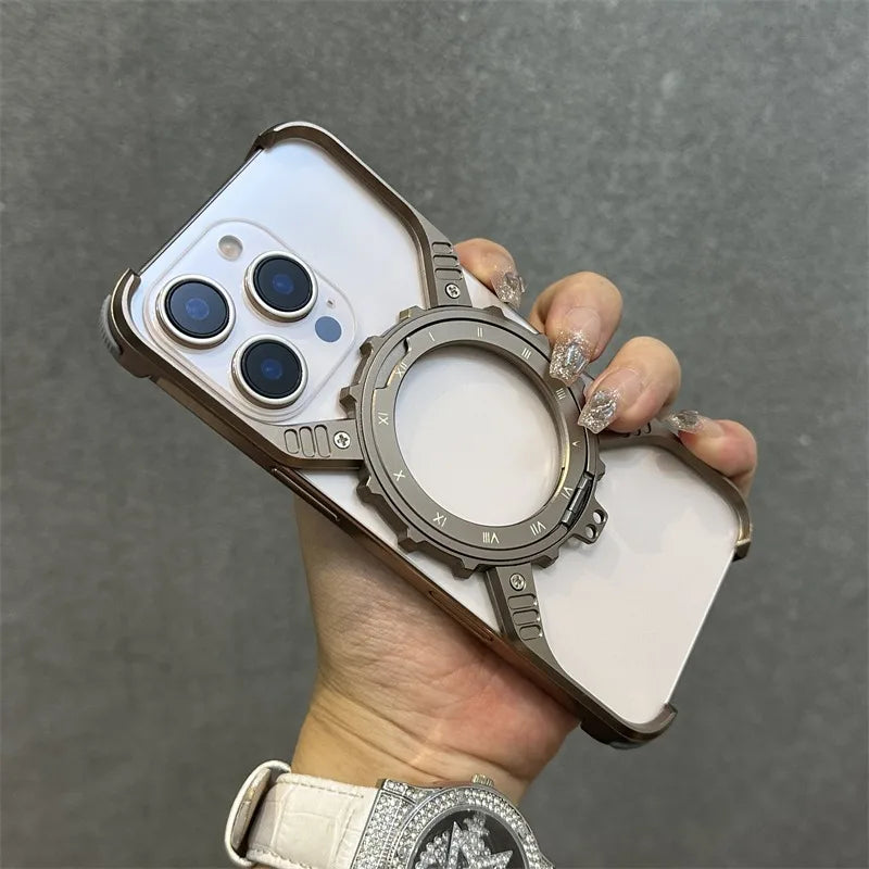 Aluminum Alloy Magnetic Case for iPhone 17 Pro Max | 17 Pro | 16 Pro Max | 16 Pro | 15 Pro Max | 15 Pro | 14 Pro Max | 14 Pro | 13 Pro