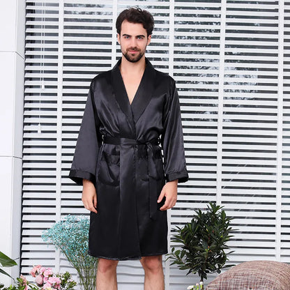 Satin Plus-Size Pajama Bathrobe