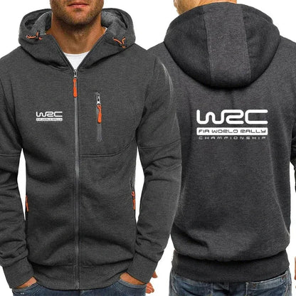 Logo Print Zip Hoodie