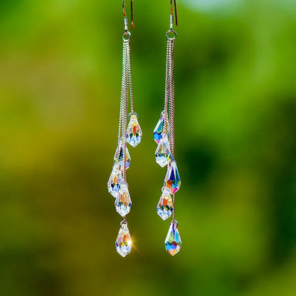 Elegant Gold Tassel Earrings