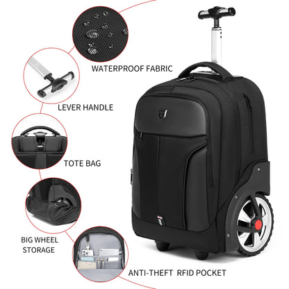 20-Inch Rolling Laptop Backpack