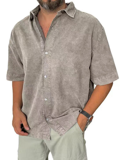 Solid Linen Casual Shirt