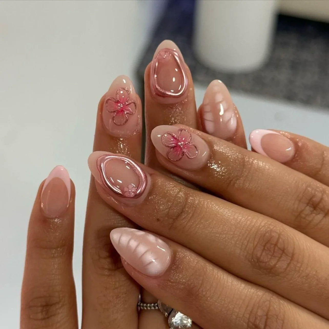 Ballerina French Nail Tips