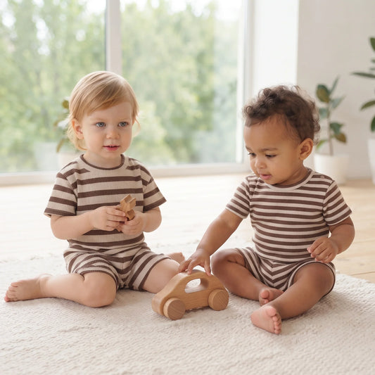 Striped T-Shirt and Shorts Set