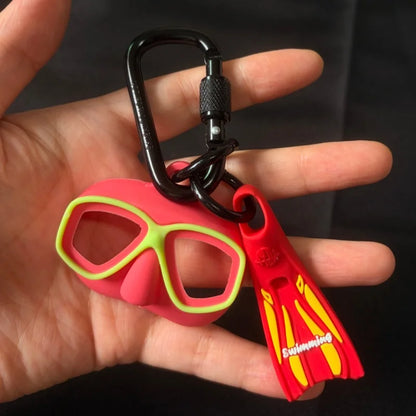 Silicone Scubas Diving Keychain Fins