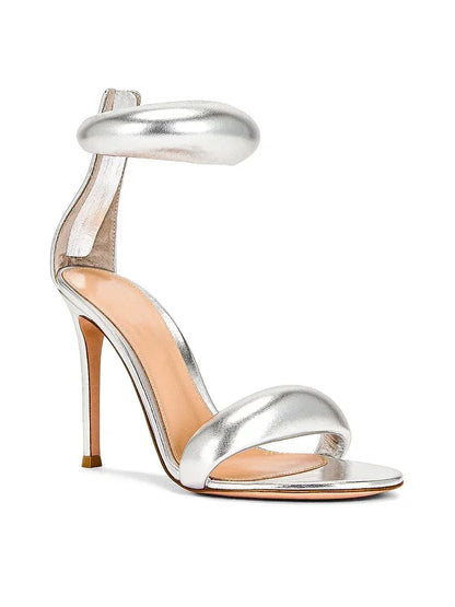 Silver Strap High Heels