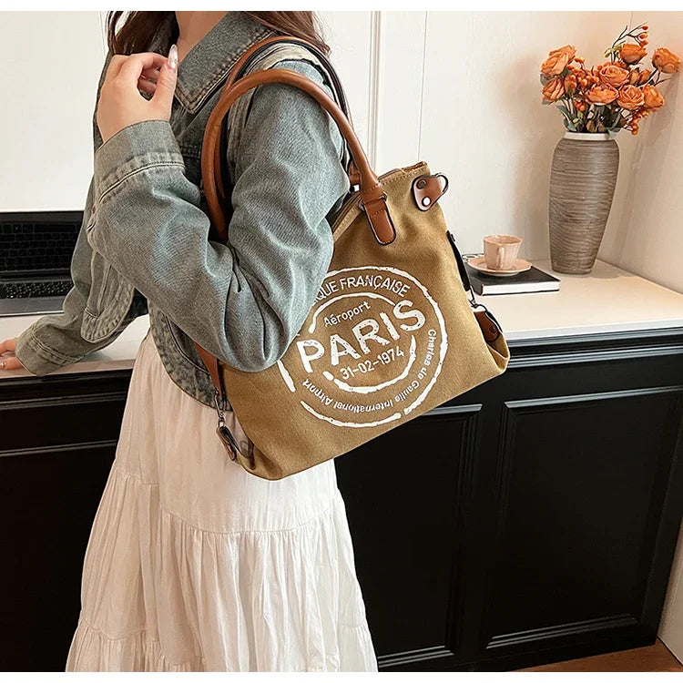Retro Canvas Tote Bag
